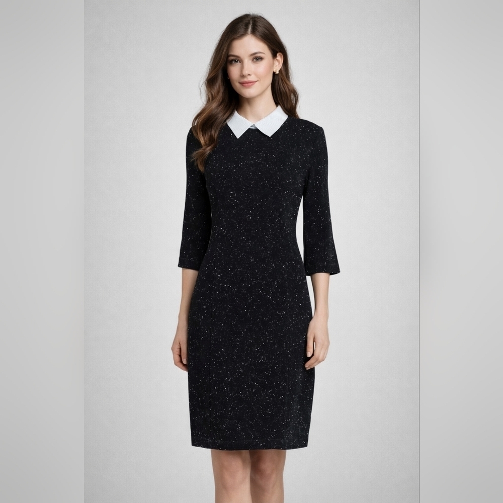 NWT Tahari Collared Long Sleeve Sweater Dress Size Small